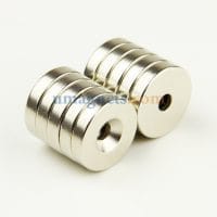 2pcs 18mm x 4mm Countersunk Hole 4mm N35 Strong Ring Rare Earth Neo Neodymium Magnets Nickel Coated