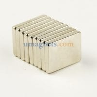5magneti al neodimio N35 a blocchi forti, 20 mm x 15 mm x 3 mm, con terre rare, a forma di cuboide