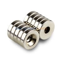10pezzi 12 mm x 3 mm di spessore Foro 4 mm N38 Disco rotondo Magneti al neodimio per terre rare rivestito in nichel