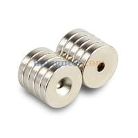 10pcs 15mm x 3mm thick Hole 3mm N38 Round Rare Earth Neodymium Magnets Nickel Plated