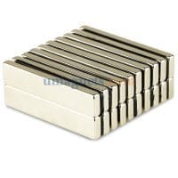 2magneti al neodimio per terre rare N35 a blocchi resistenti, 50 mm x 10 mm x 4 mm
