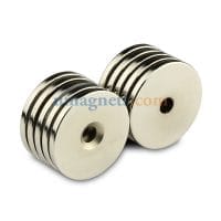 10pcs 30mm x 3mm Hole 5mm Small Round Ring Magnets Disc Rare Earth Neodymium N50 Nickel Plated