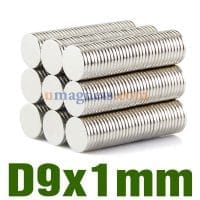 9mm x 1mm neodymium disc magnets