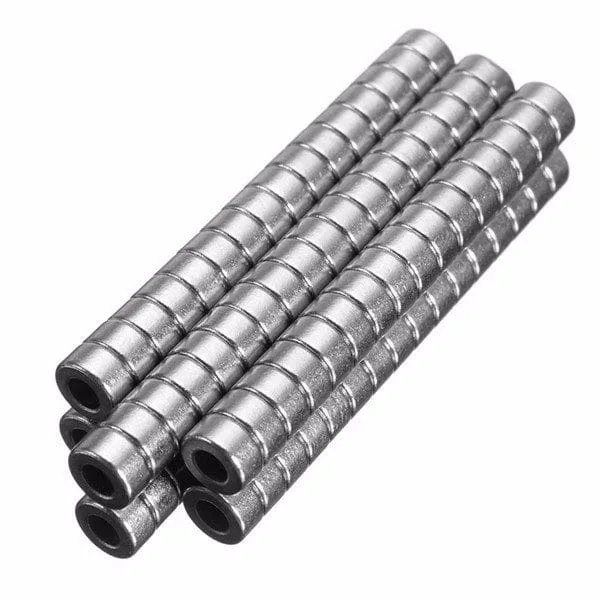 6mm OD x 3mm ID x 3mm Thick Rare Earth Ring Magnet N50 nickel-plated Neodymium Ring Magnets for sale Crafts
