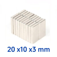Vaihtoehtoinen näkymä 20mm x 10mm x 3mm N35 Strong Rare Earth Neodymium Block Magnets Buy 20x10x3mm Rectangle Neodymium Magnets