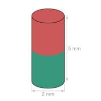 Alternativt syn på 2mm x 5 mm Neodymium stangmagnet N35 Stærk rund sjældne jordarters cylindermagneter 2x5 mm køleskabsmagnet Home Depot