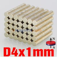 4mm x 1 mm N35 Super Strong disque Néodyme cylindre Rare Earth Magnets ronds nickelé Aimants