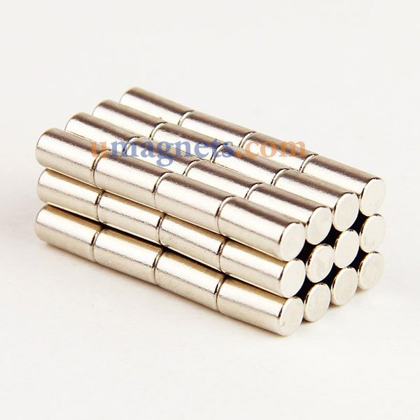 4mm X 8mm N35 Strong Cylinder Round Rare Earth Neodymium Magnets