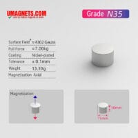 15mm x 10mm Neodymium Disc Magnets N35 Super Strong Round Rare Earth Cylinder Magnets Sale DIY 15x10mm