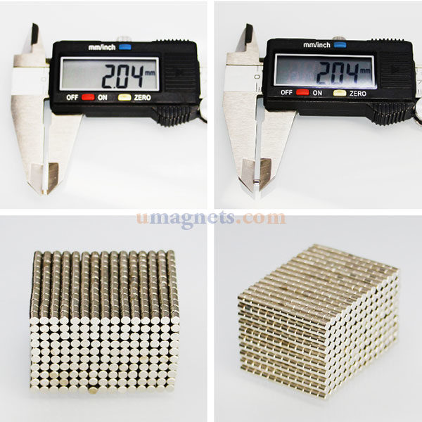 2x2mm skiveformede magneter