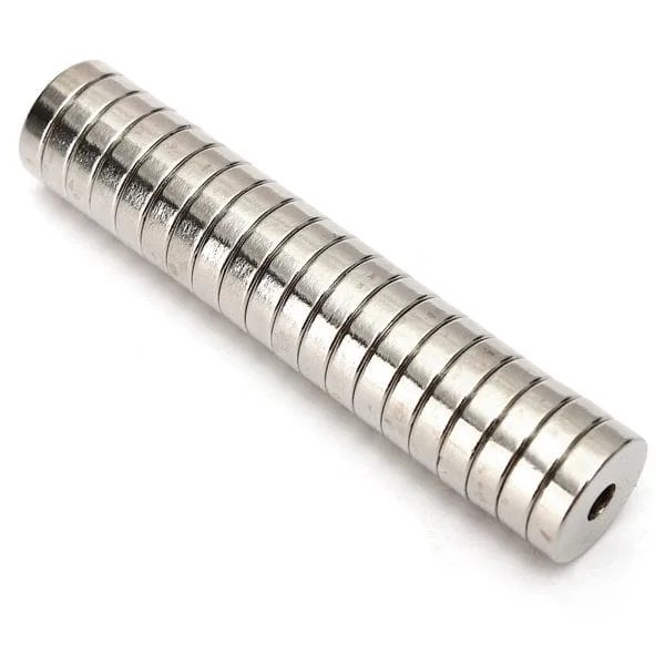 20pcs N50 15mm x 4mm with 4mm Hole Strong Round Neodymium Magnets Countersunk Ring Nickel Plated - Immagine 4