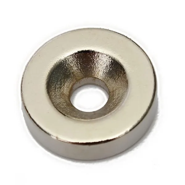 20pcs N50 15mm x 4mm with 4mm Hole Strong Round Neodymium Magnets Countersunk Ring Nickel Plated - Immagine 5