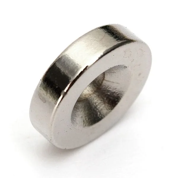20pcs N50 15mm x 4mm with 4mm Hole Strong Round Neodymium Magnets Countersunk Ring Nickel Plated - Immagine 6