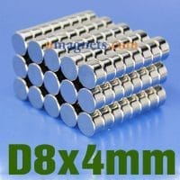 8mm x 4mm Neodymium Disc Magnets N42 Strong Round Fridge Magnet 8x4mm Neo Rare Earth Magnets