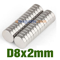 8mm x 2mm Neodymium Disc Magnets N42 Strong Round Toy Rare Earth 8x2mm Fridge Magnet Home Depot