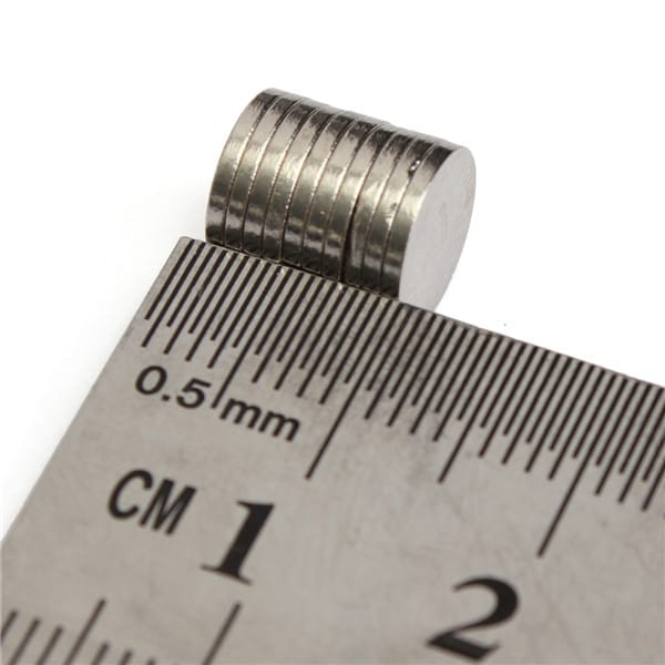 8mm x 1mm N42 Strong Round Neodymium Disc Nickel Plated Power