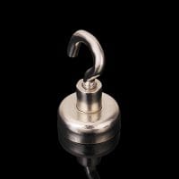 Alternative view of Neodymium hook pot magnet 20mm dia strong salvage tool