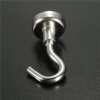 Alternative view of Neodymium Pot Hook Magnets N50 16mm Dia nickel-plated