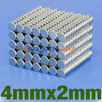 4mm x 2mm N50 Grade Small Mini Disc Round Rare Earth Neodymium Magnets Bulk