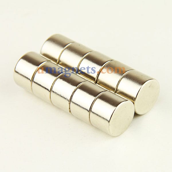 15mm X 10mm N35 Super Strong Round Cylinder Round Rare Earth Neodymium Magnets Nickel Plated Washer Magnets