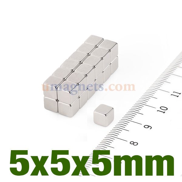 ネオジム磁石キューブN52た5mm x 5mm x 5mmのニッケルメッキを施しNeocubes