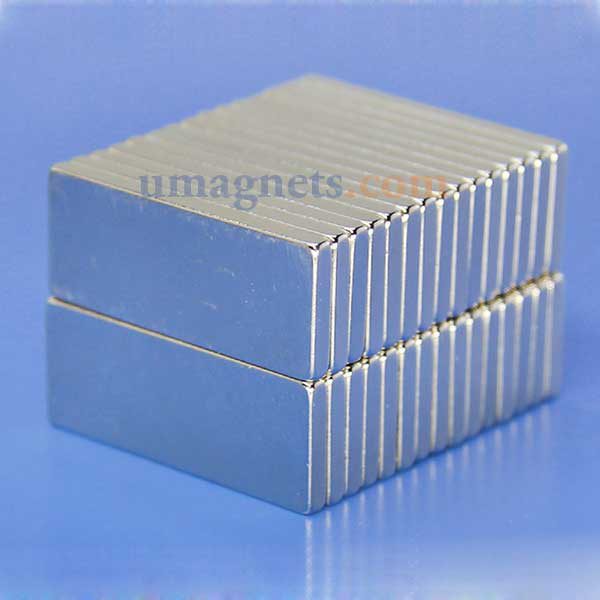 25mm x 10mm x 2mm tykke N35 neodym Block Magneter Super sterke magneter