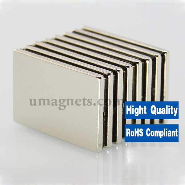 4pcs 30mm x 20mm x 2mm thick N35 Neodymium Block Magnets Super Strong Magnets