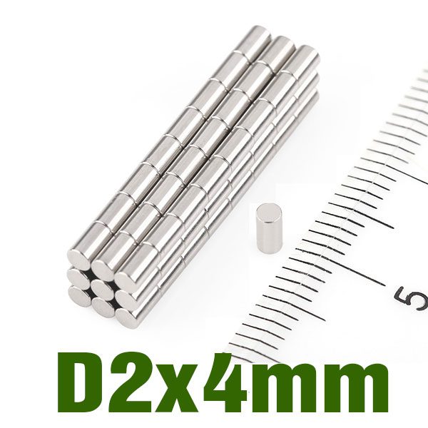 N35 Neodymium Disc magneter 2x4mm Tiny Super Strong liten cylinder Magnet