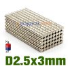 N35 2.5mmx3mm Neodymium (NdFeB) Rare Earth sylindriske magneter
