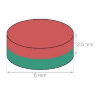 Alternativ visning av 5MMX2.5mm neodymisk magneter N42 Sterk Rare Earth Tiny Little Round Magnets Sale Home Depot 5x2.5mm