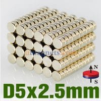 N35 5mmx2.5mm neodym (Ndfeb) Rare Earth Disc Magnets