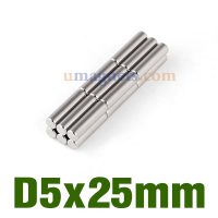 5mm x 25mm N35 Neodymium Rod Magneten Verkoopadressen Magneten
