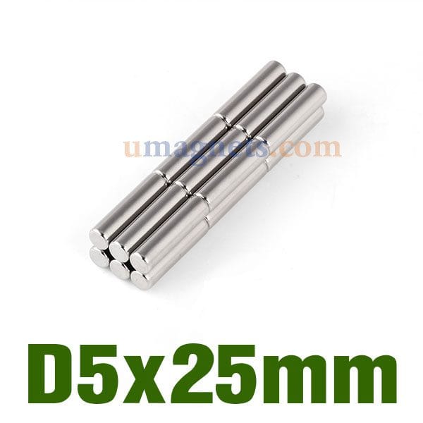 5mm x 25mm N35 neodymowe magnesy Rod Gdzie kupić magnesy