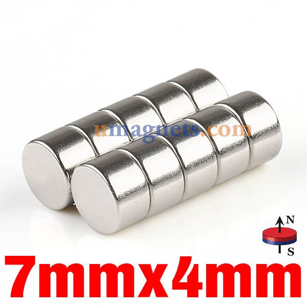 Neodym-Magnete 7mm x 4mm N35 Super Strong Neodym-Magnet Erde DIY extrem starker Magnet Frig Magnet Crafts Flaschenverschlüsse Knopf