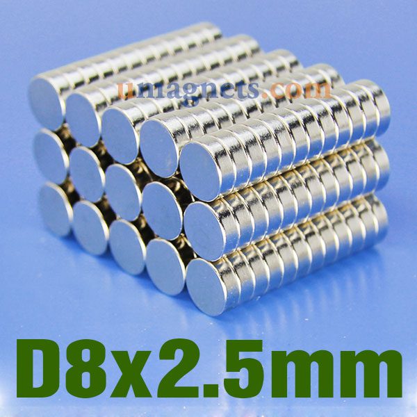 N35 8mmx2.5mm неодима (NdFeB) Редкоземельные магниты диска