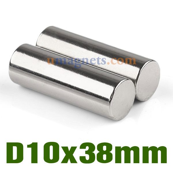N35 10mmx38mm Neodymium (NdFeB) Rare Earth Cylindrical Magnets