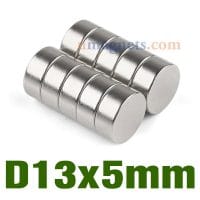 N35 13mmx5mm Neodymium (Ndfeb) Rare Earth Disc Magnets