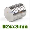 N35 24mmx3mm Neodymium (NdFeB) Rare Earth Disc magneter