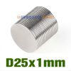 25mmx1mm Neodymium (NdFeB) Rare Earth Disc magneter