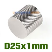 25mmx1mm Neodym (NdFeB) Sjældne Earth Disc magneter