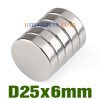 N35 25mmx6mm неодима (NdFeB) Редкоземельные магниты диска