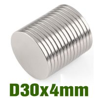 N35 30mmx4mm Neodymium (NdFeB) Rare Earth Disc Magnets