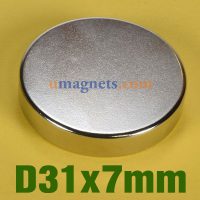 N35 31mmx7mm Neodymium (NdFeB) Rare Earth Disc Magnets Where to buy strong magnets ebay