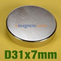N35 31mmx7mm Neodymium (Ndfeb) Rare Earth Disc Magnets Where to buy strong magnets ebay