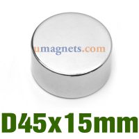 N35 45mmx15mm Neodimio (NdFeB) Magneti della terra rara del disco