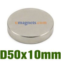 50mm dia x 10mm tyk Ultra High Performance N52 Neodym Magnet store magneter til salg