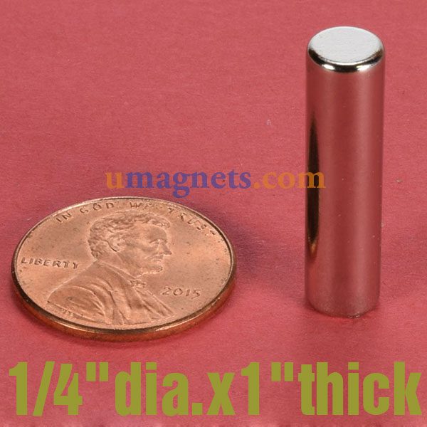 1/4" Tag. x 1" dick N35 Neodym-Rod Magnete Walmart Neodym-Magnete