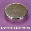 N35 1/2" dag. x 1/8" tykk Neodymium (NdFeB) Rare Earth Disc magneter