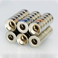 10pcs 12mm x 5mm with 5mm Countersink Hole N35 Strong Disc Round Countersunk Magnets Nickel Plated