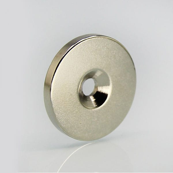 2pcs 30mm x 4mm with 5mm Countersink Hole N35 Strong Disc Round Countersunk Magnets Nickel Plated